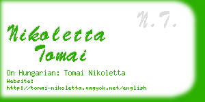nikoletta tomai business card